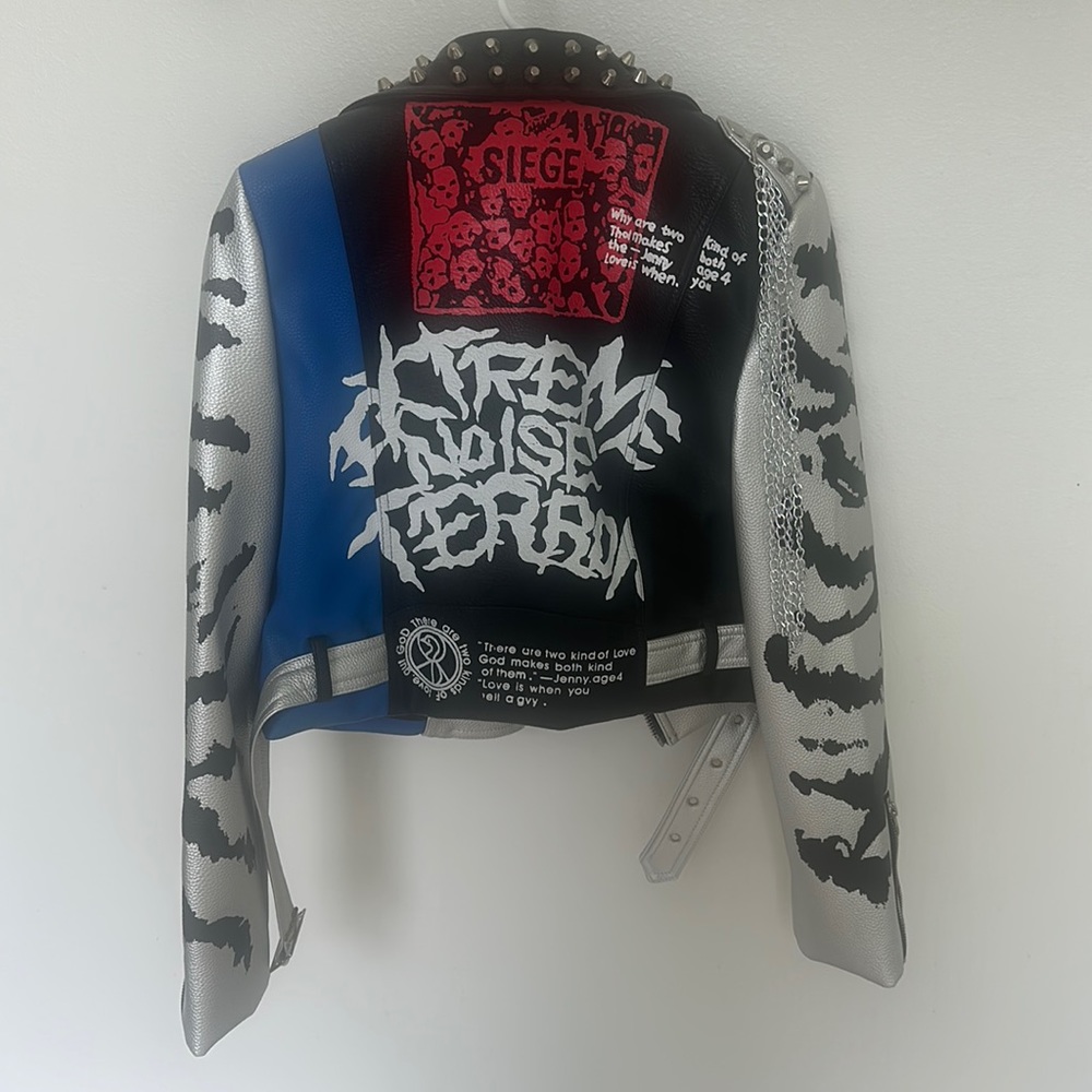 On and off the runway pleather jacket